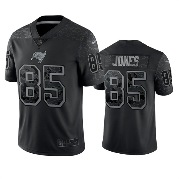 Men's Tampa Bay Buccaneers #85 Julio Jones Black Reflective Limited Stitched Jersey